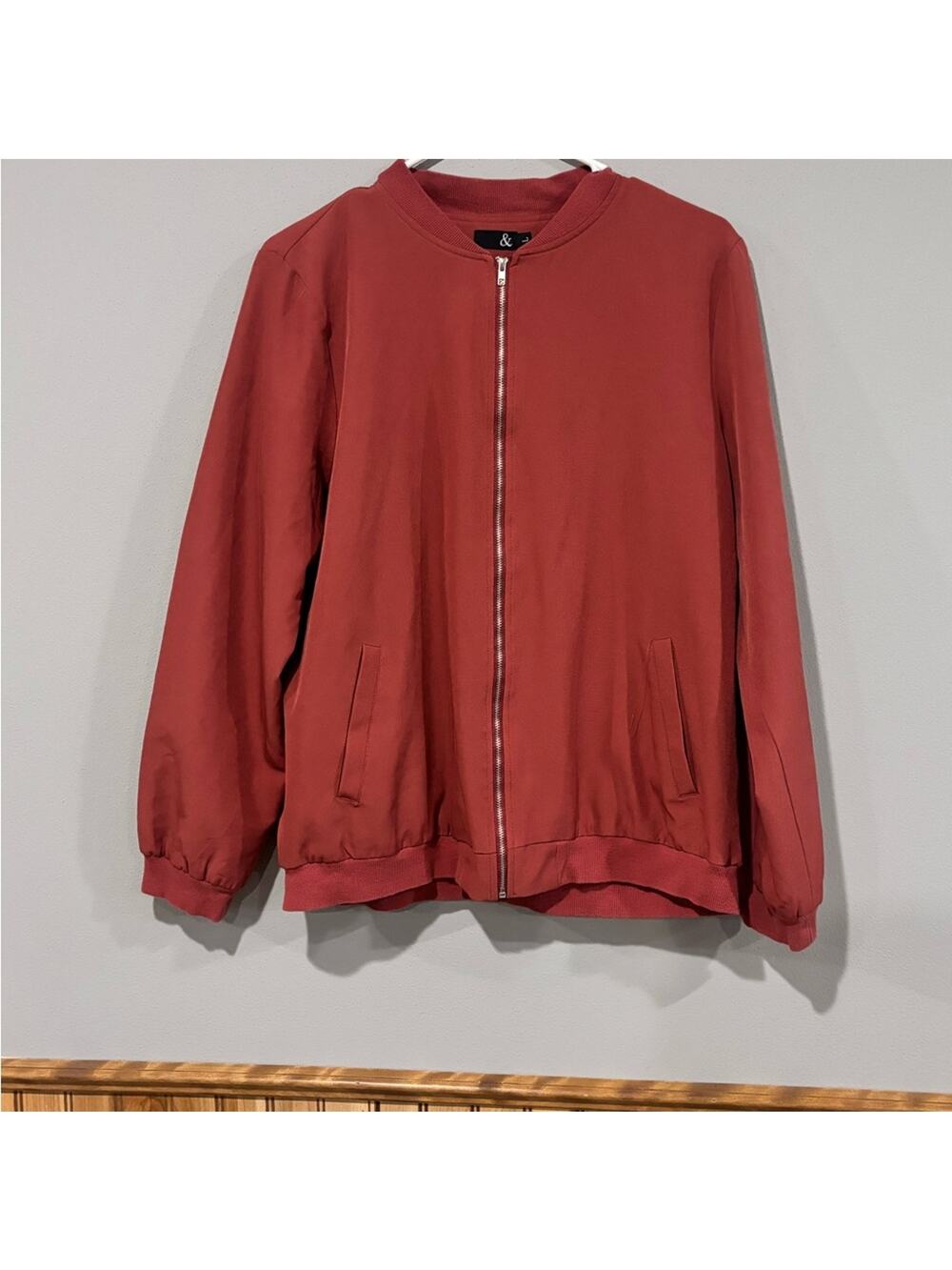 Elegant Red Bomber Jacket for Women